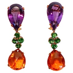 Vintage Paloma Picasso for Tiffany & Co. Amethyst Peridot Citrine Earrings