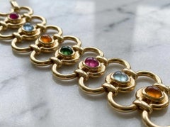 Paloma Picasso for Tiffany & Co. Baroque Multi-Gem 18K Gold Wide Bracelet