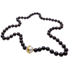 Paloma Picasso for Tiffany & Co. Black Onyx Bead and Mabe Pearl Necklace