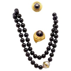 Paloma Picasso for Tiffany & Co. Black Onyx, Diamond and Mabé Pearl Suite