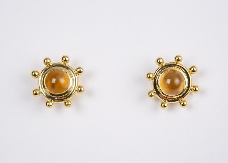 Paloma Picasso for Tiffany and Co. Citrine Gold Earrings at 1stDibs