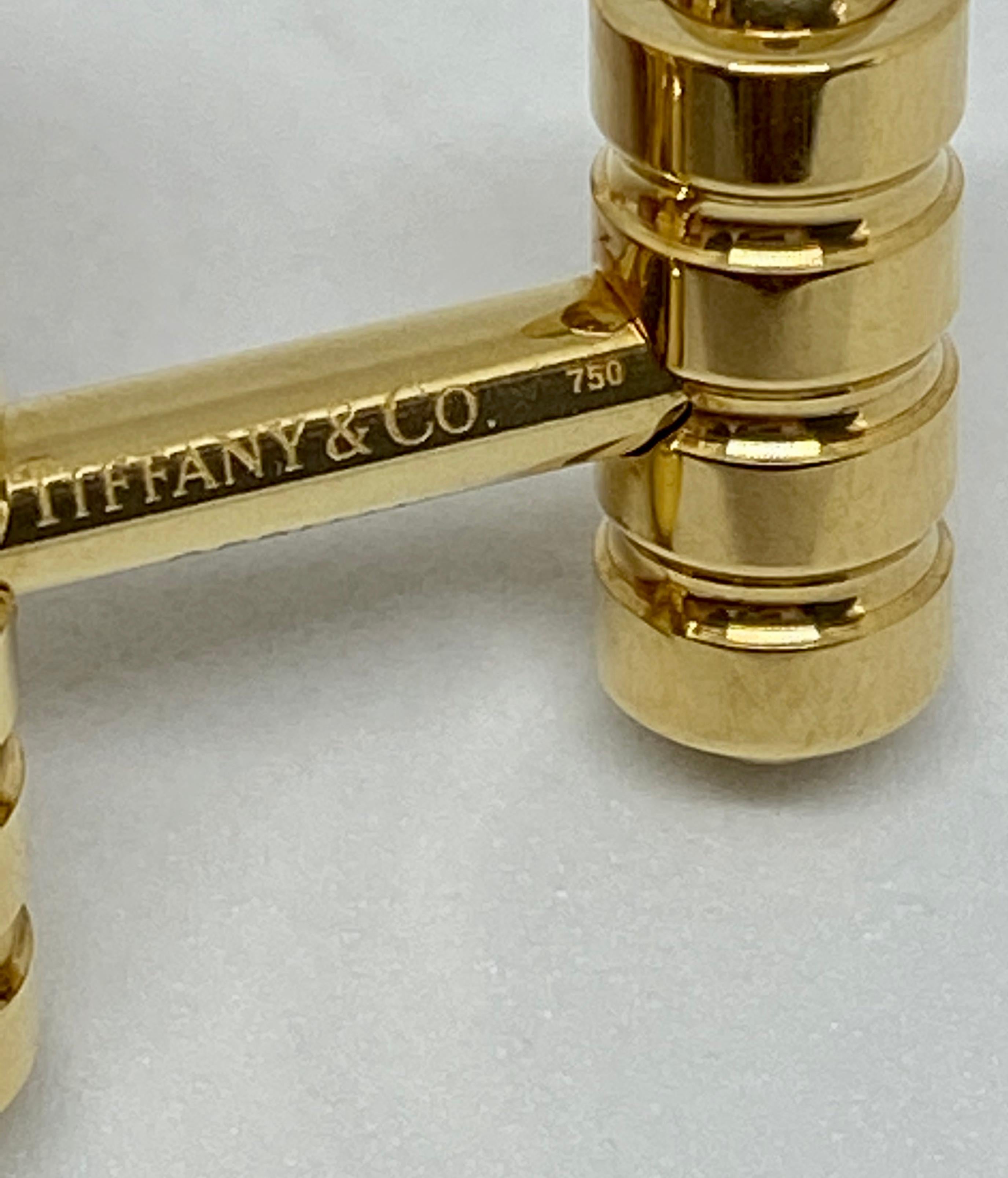 Women's or Men's Paloma Picasso for Tiffany & Co. Cufflinks in Solid 18 Karat Gold