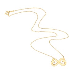 PALOMA PICASSO FOR TIFFANY & CO. Estate 18k Interlocking Hearts Necklace