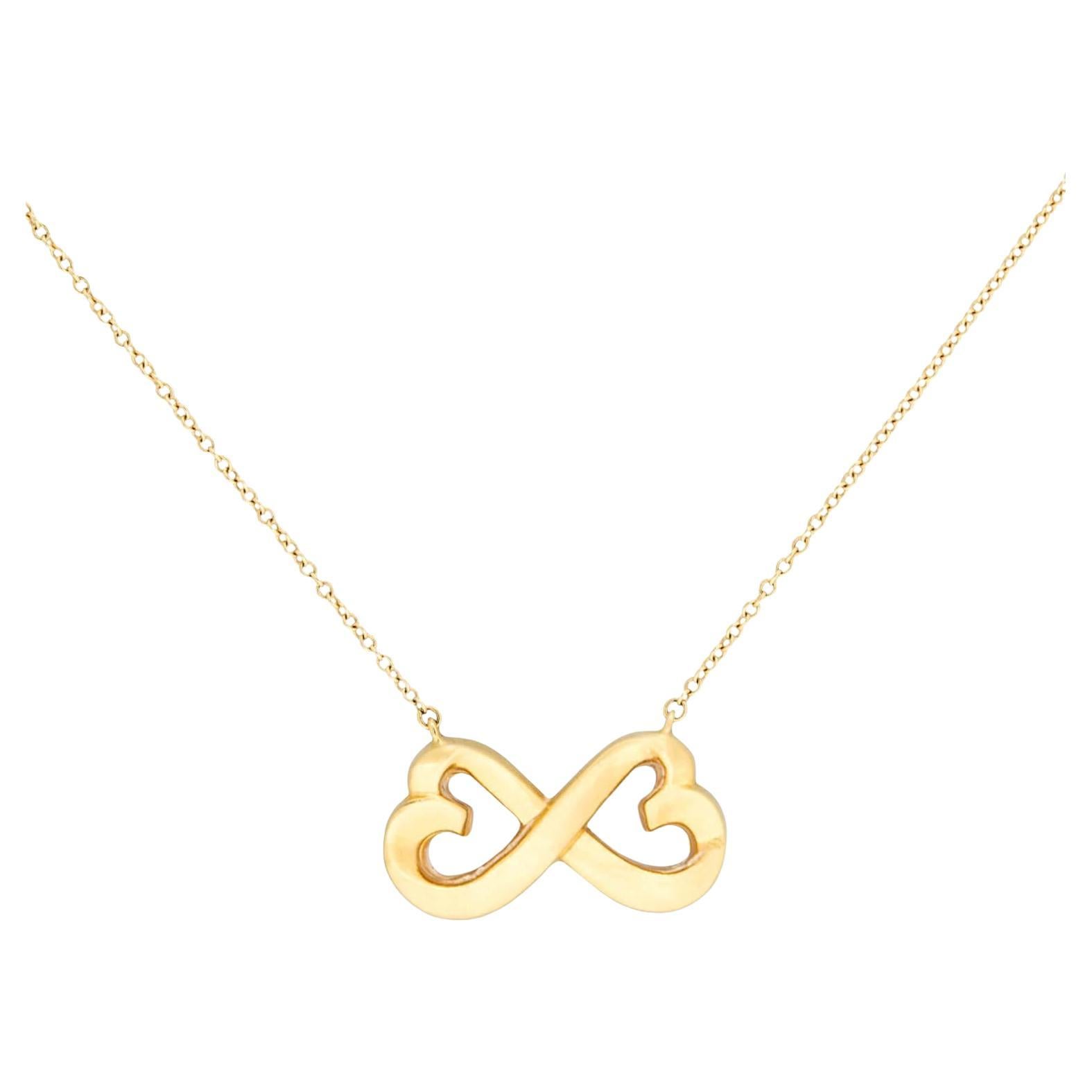 PALOMA PICASSO FOR TIFFANY & CO. Estate 18k Interlocking Hearts Necklace
