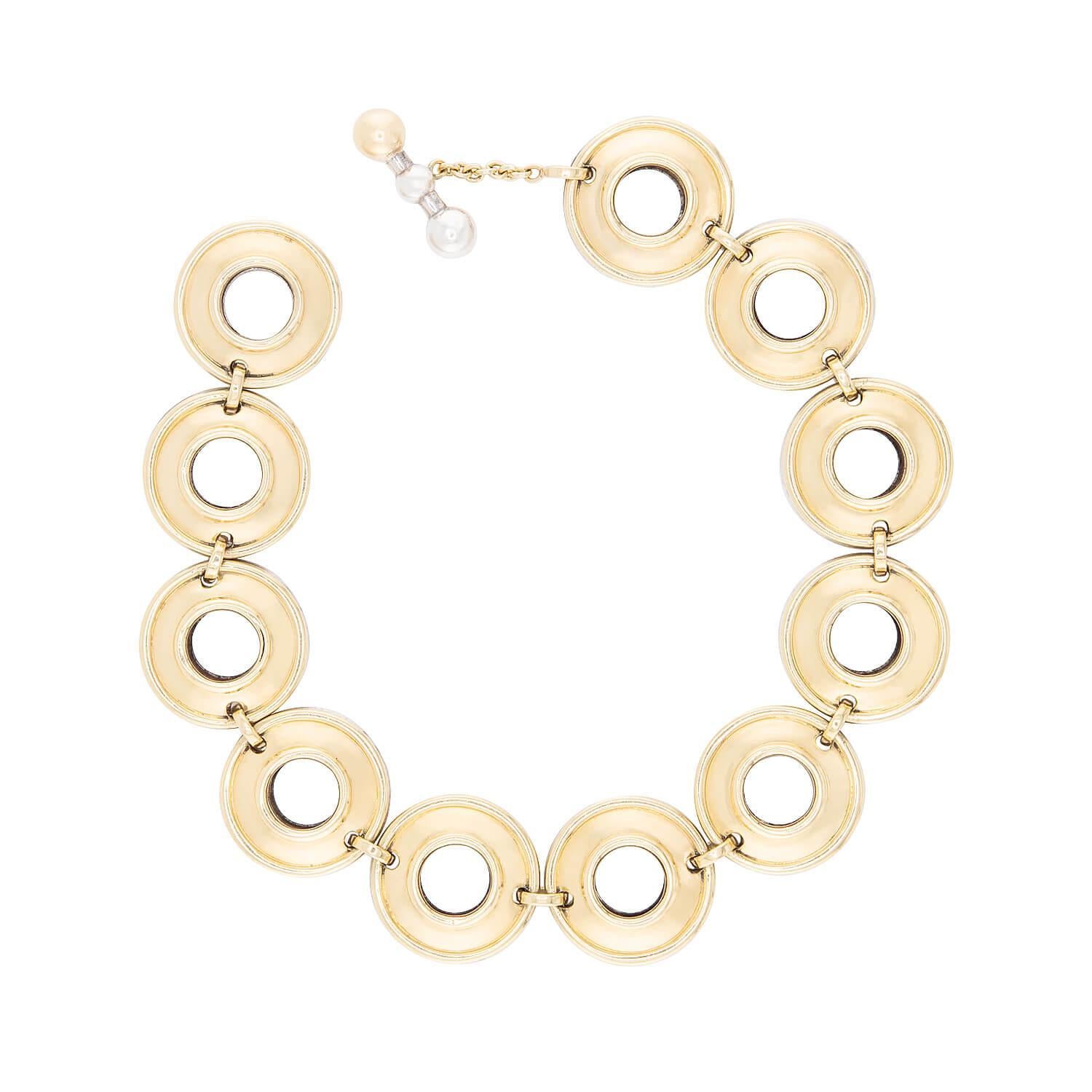 PALOMA PICASSO for TIFFANY & CO. Estate 18k/Sterling Silver Disc Bracelet For Sale 1