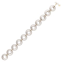PALOMA PICASSO for TIFFANY & CO. Estate 18k/Sterling Silver Disc Bracelet