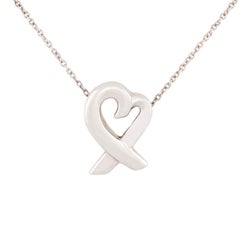 PALOMA PICASSO for Tiffany& CO. Estate Sterling Silver Heart Pendant Necklace