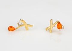 Paloma Picasso for Tiffany & Co. Gold and Fire Opal Earrings