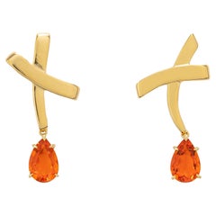 Paloma Picasso for Tiffany & Co. Gold and Fire Opal Earrings