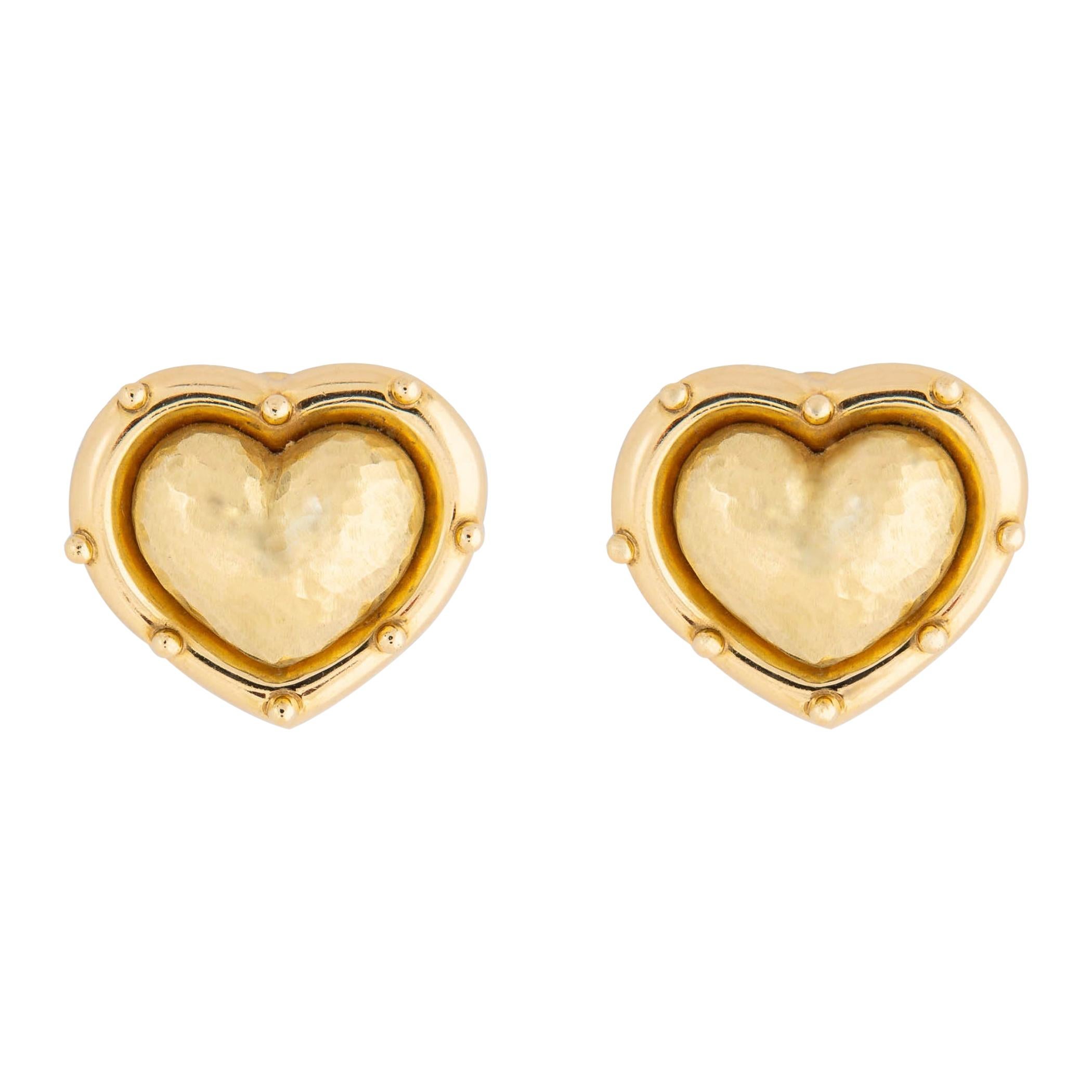 Paloma Picasso for Tiffany & Co. Gold Heart Motif Earrings
