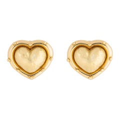 Paloma Picasso for Tiffany & Co. Gold Heart Motif Earrings