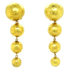 Paloma Picasso für Tiffany & Co. Goldene Planet-Tropfen-Ohrringe
