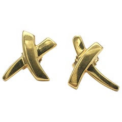 Vintage Paloma Picasso for Tiffany & Co. Gold 'X' Earrings