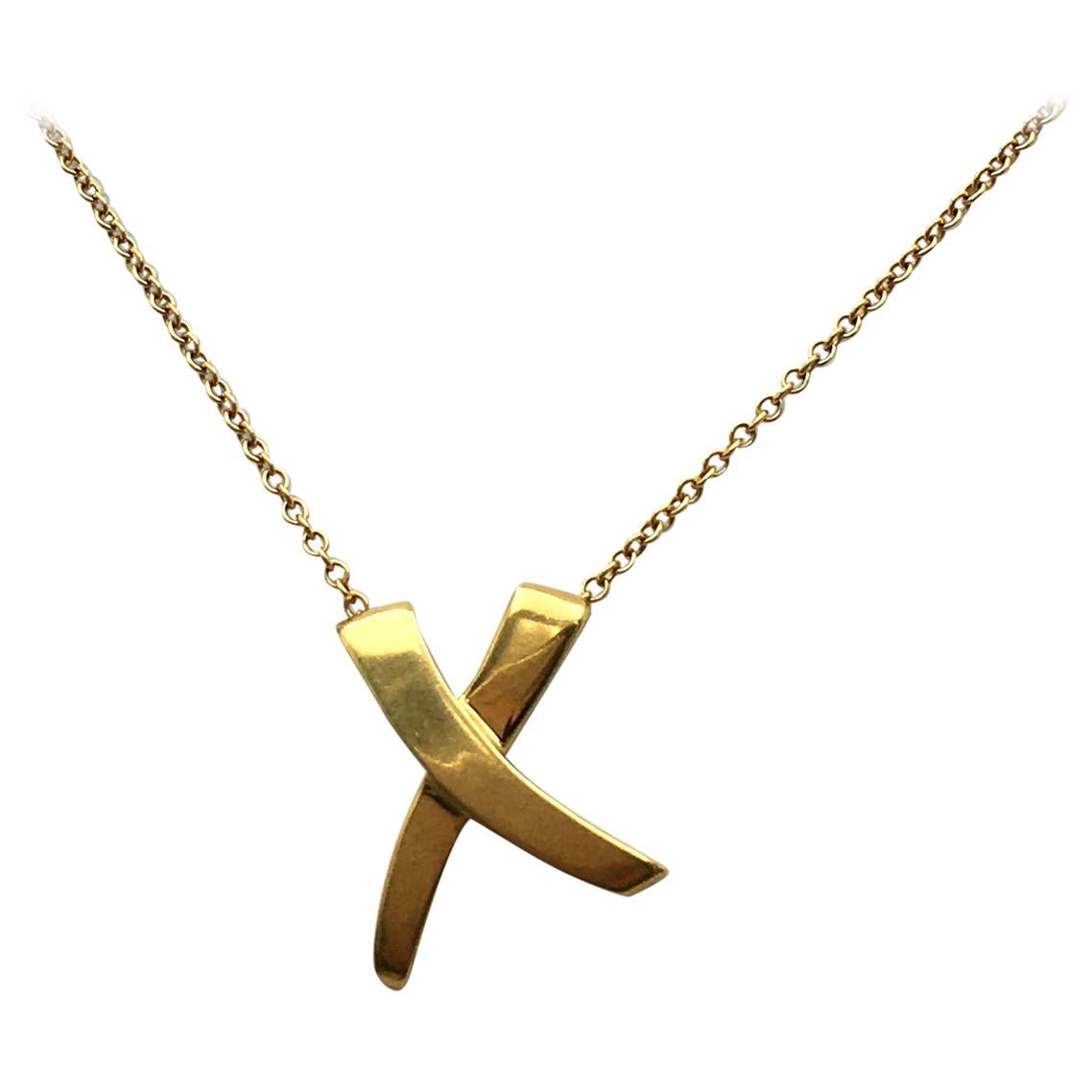 Tiffany and Co. Gold 'X' Necklace 
