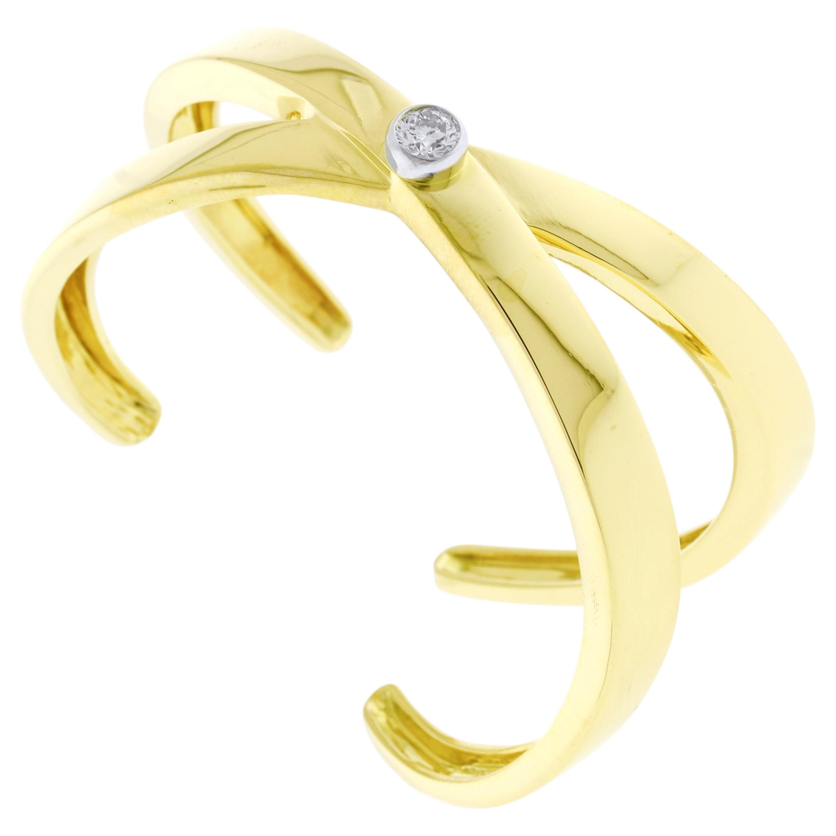 Paloma Picasso for Tiffany & Co. Pulsera tipo brazalete con diseño de diamantes «Graffiti» en venta