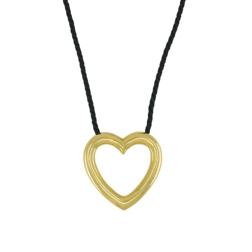 Paloma Picasso for Tiffany & Co. Collar Corazón Cordón de Seda Diamante Oro 18k en venta 1