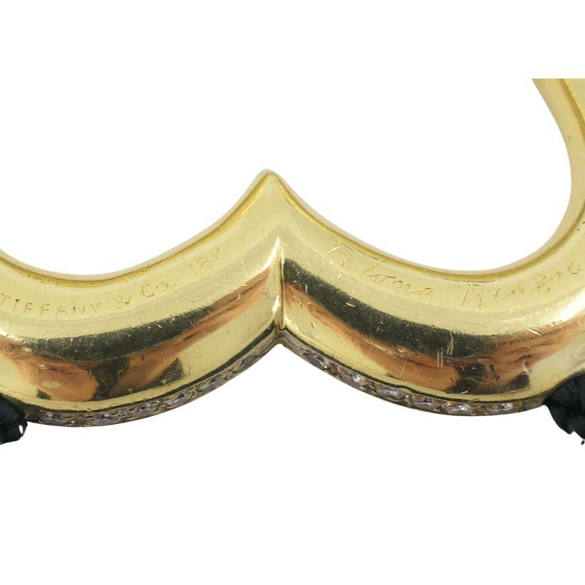 Paloma Picasso for Tiffany & Co. Collar Corazón Cordón de Seda Diamante Oro 18k en venta 2