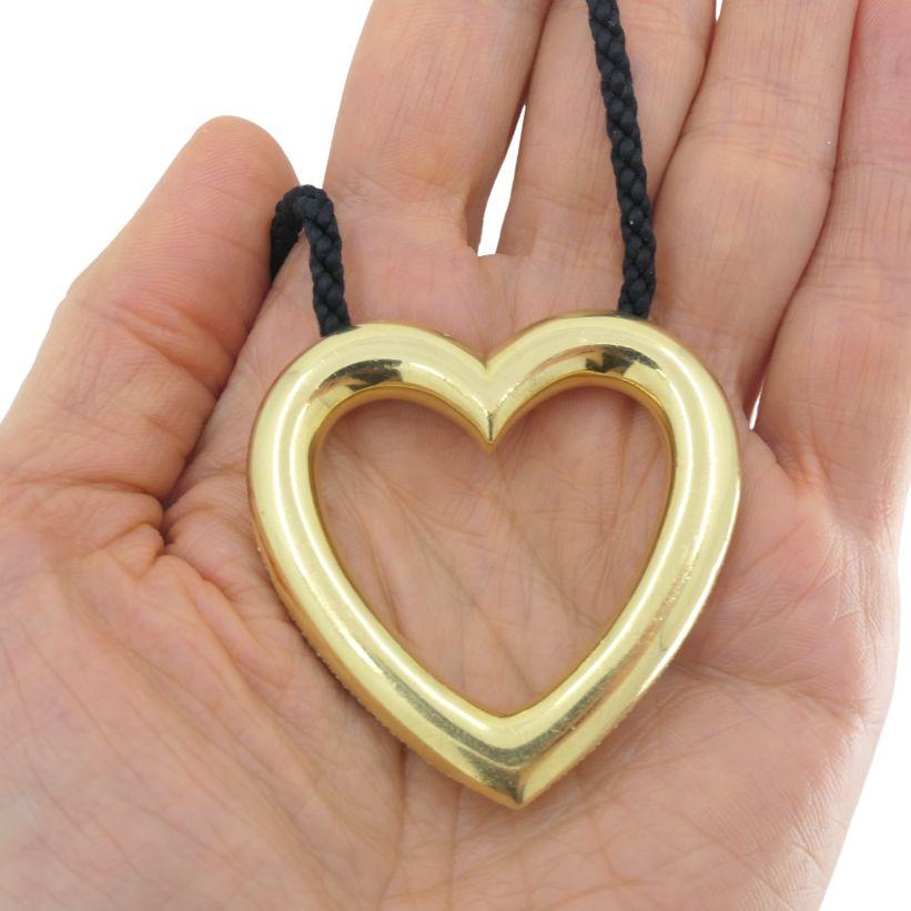 Paloma Picasso for Tiffany & Co. Collar Corazón Cordón de Seda Diamante Oro 18k en venta 3