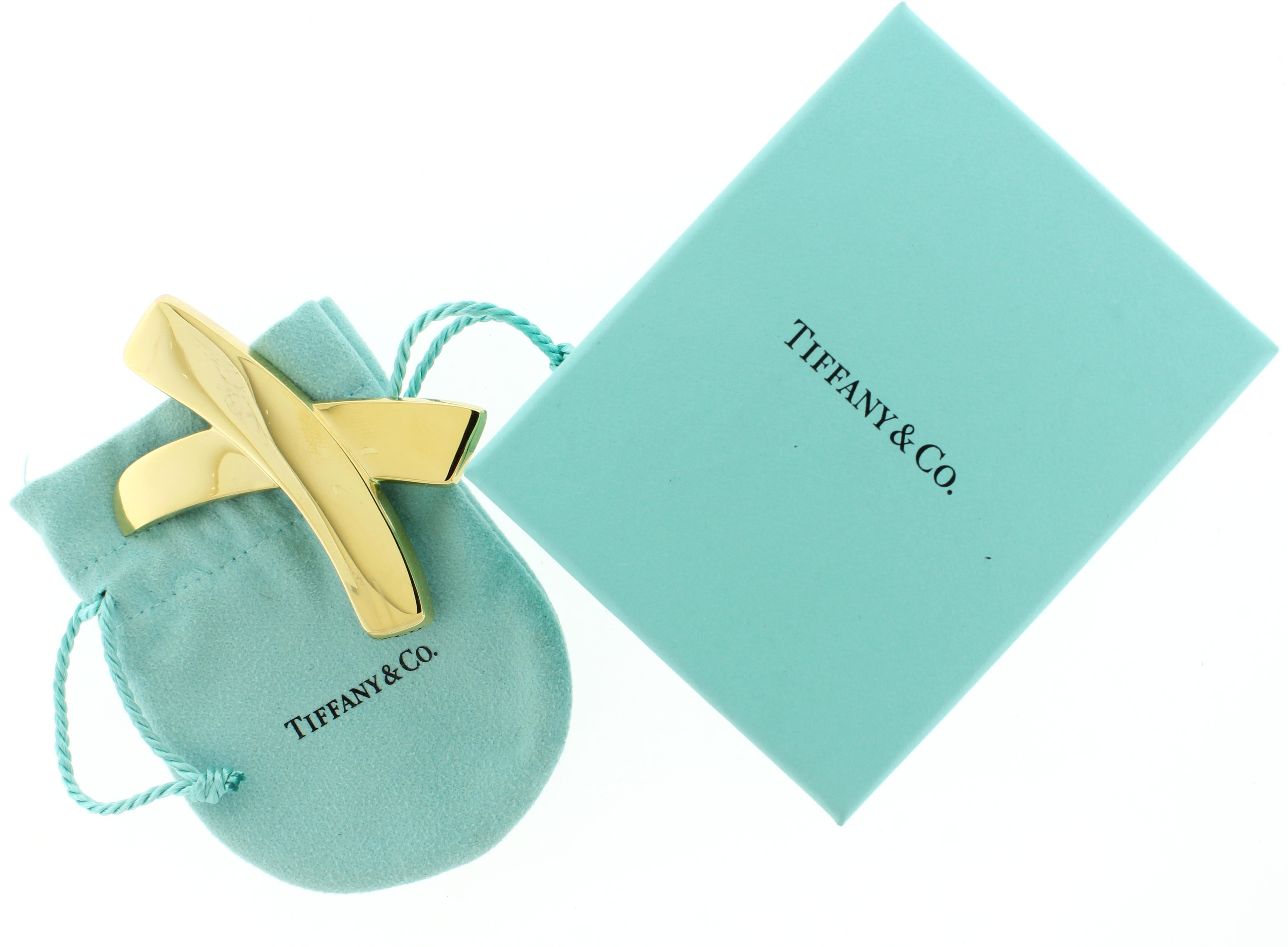 Paloma Picasso für Tiffany & Co.  Große X-Brosche für Damen oder Herren im Angebot
