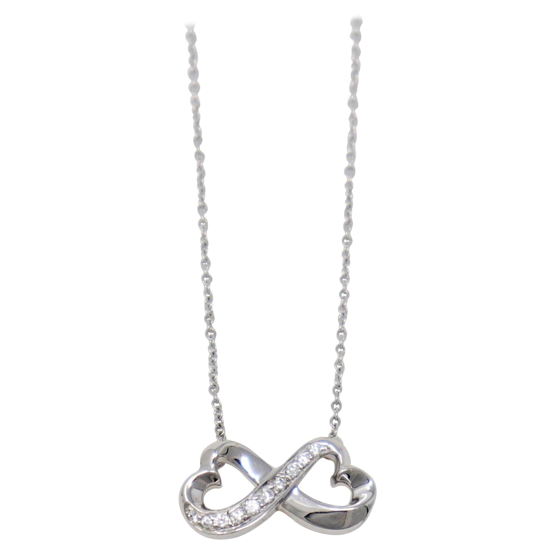 Paloma Picasso for Tiffany & Co. Loving Heart Infinity Pave Diamond Necklace