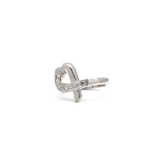 Paloma Picasso for Tiffany & Co. 'Loving Heart' White Gold Diamond Ring