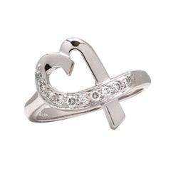 Paloma Picasso for Tiffany & Co. 'Loving Heart' White Gold Diamond Ring