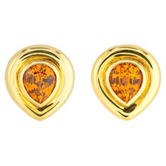 Vintage Paloma Picasso for Tiffany & Co. Mandarin 'Spessartite' Garnet Earrings