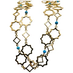 Paloma Picasso for Tiffany & Co. Marrakesh Gold Necklace with Turquoise Beads