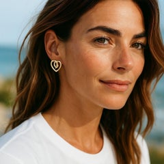 Paloma Picasso For Tiffany Co Open Heart Design 18 Karat Gold 0.60 Inch Earrings