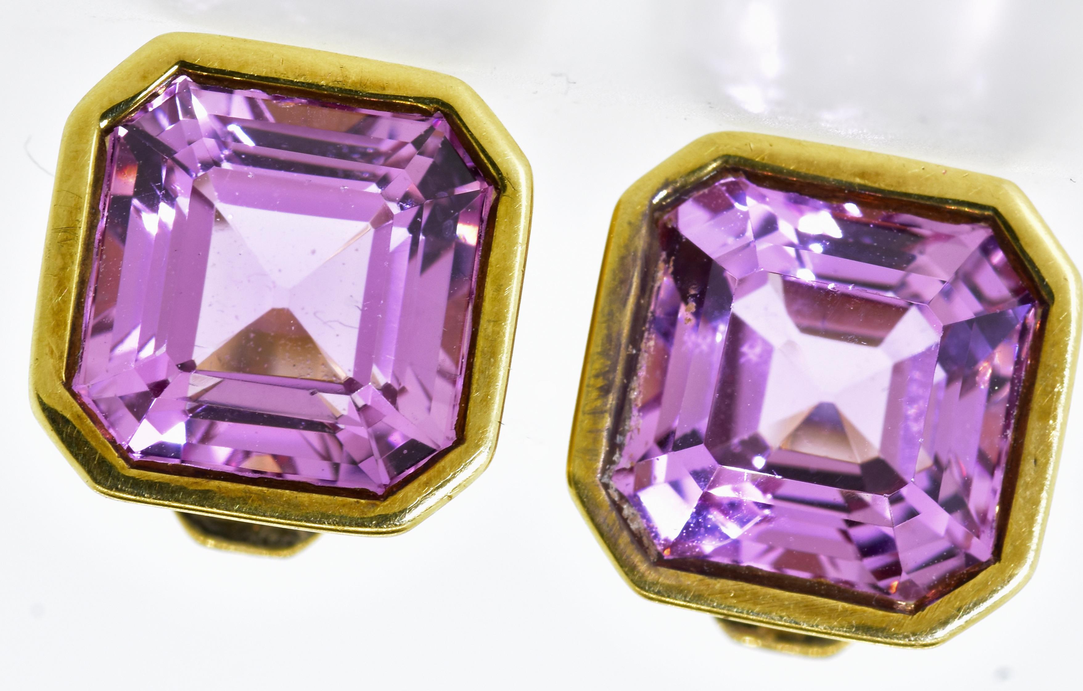 Contemporary Paloma Picasso for Tiffany & Co. Pink Tourmaline and 18K Gold Earrings
