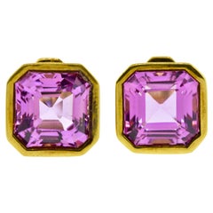 Paloma Picasso for Tiffany & Co. Boucles d'oreilles en or 18 carats et tourmaline rose