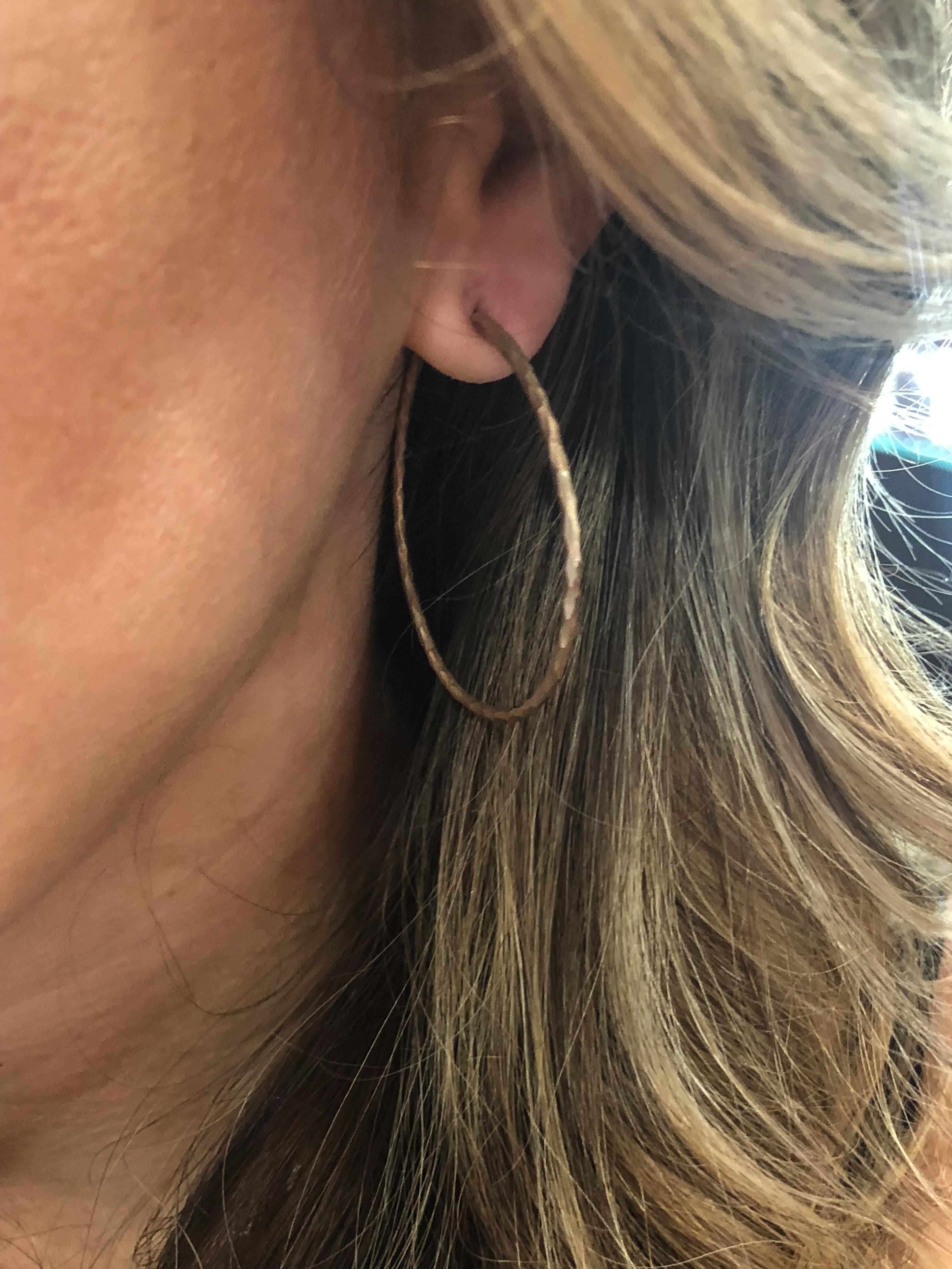 tiffany & co rose gold hoop earrings