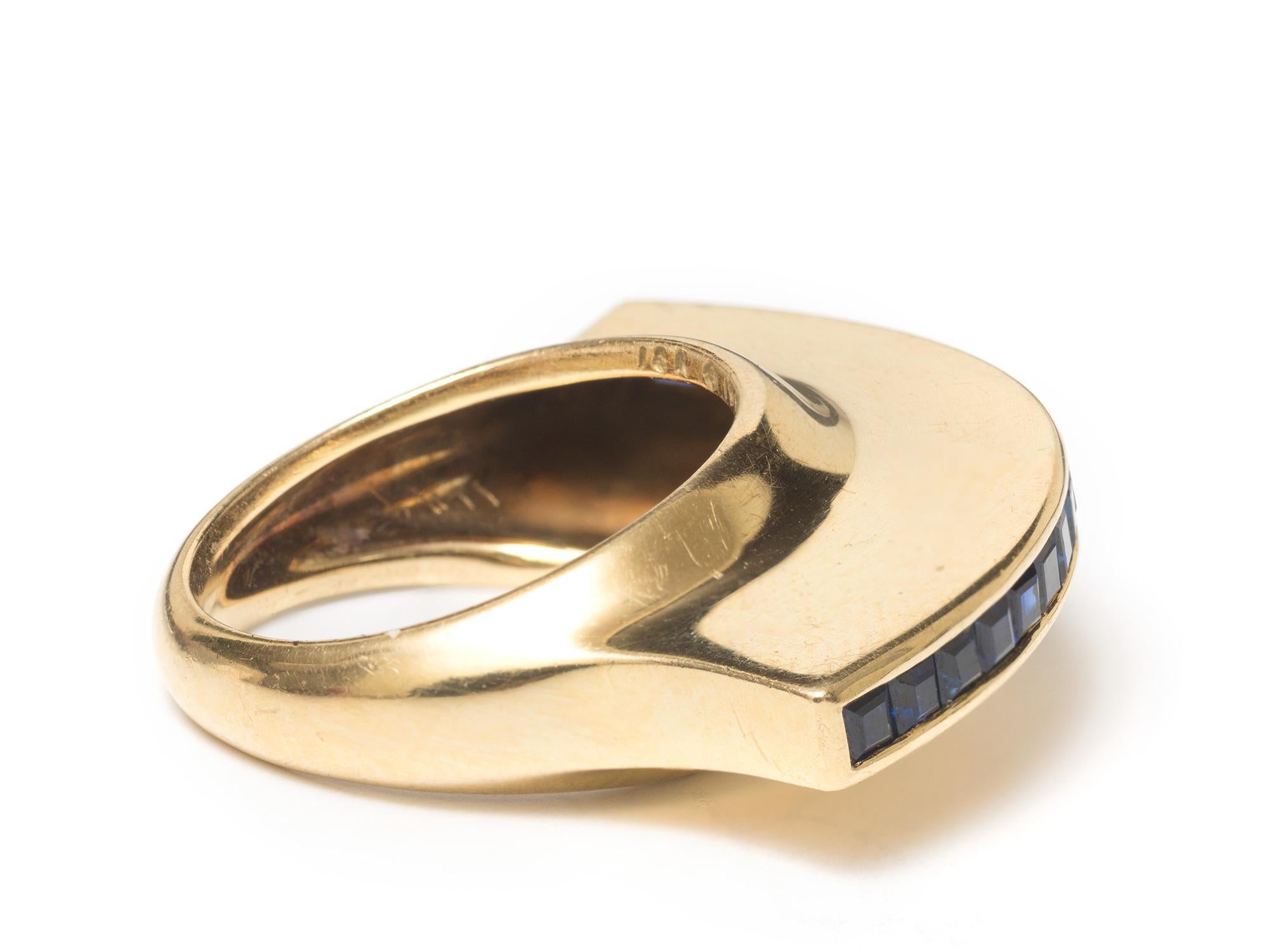 Princess Cut Paloma Picasso for Tiffany & Co. Sapphire Mohawk Ring
