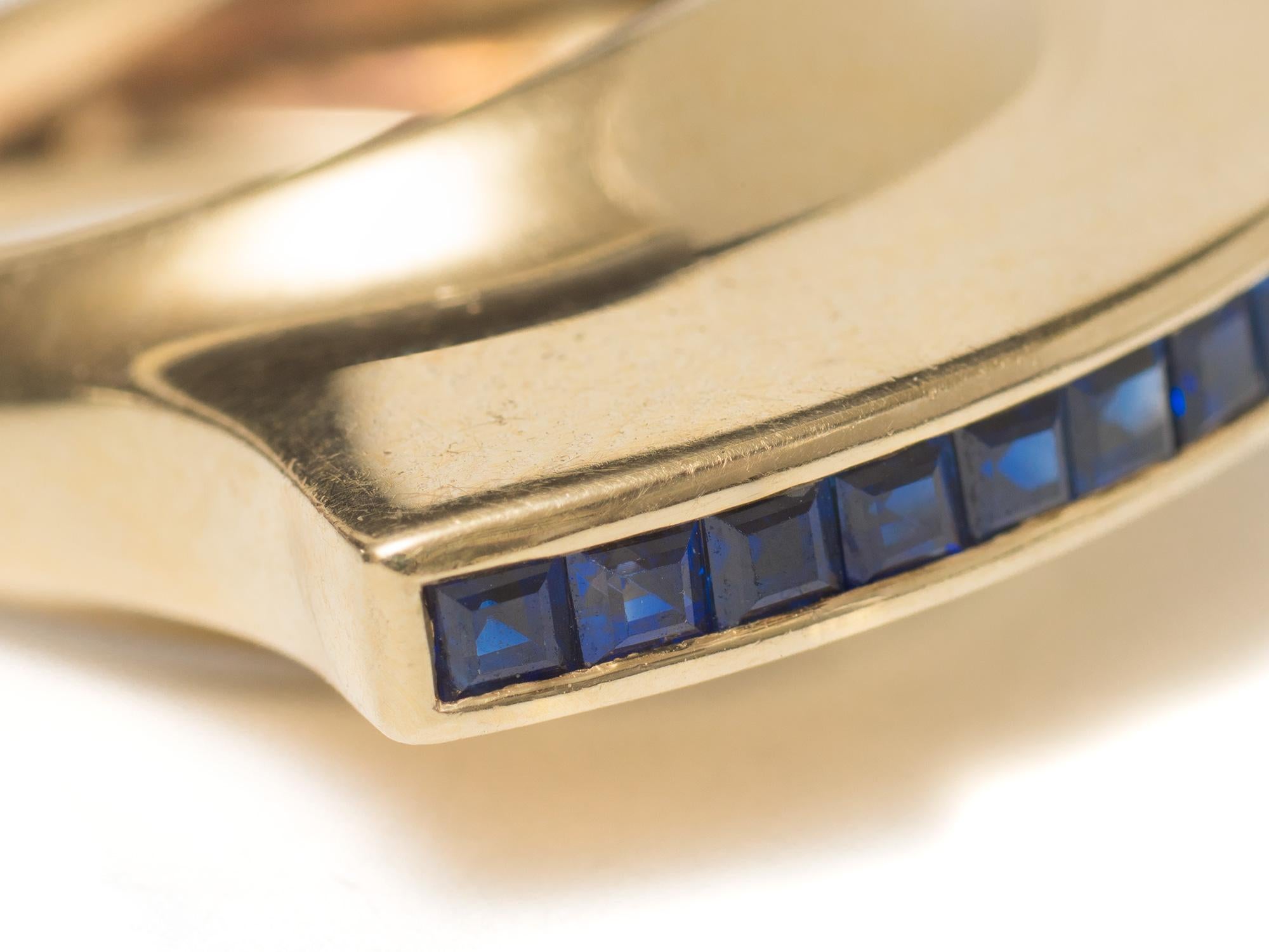 Women's or Men's Paloma Picasso for Tiffany & Co. Sapphire Mohawk Ring