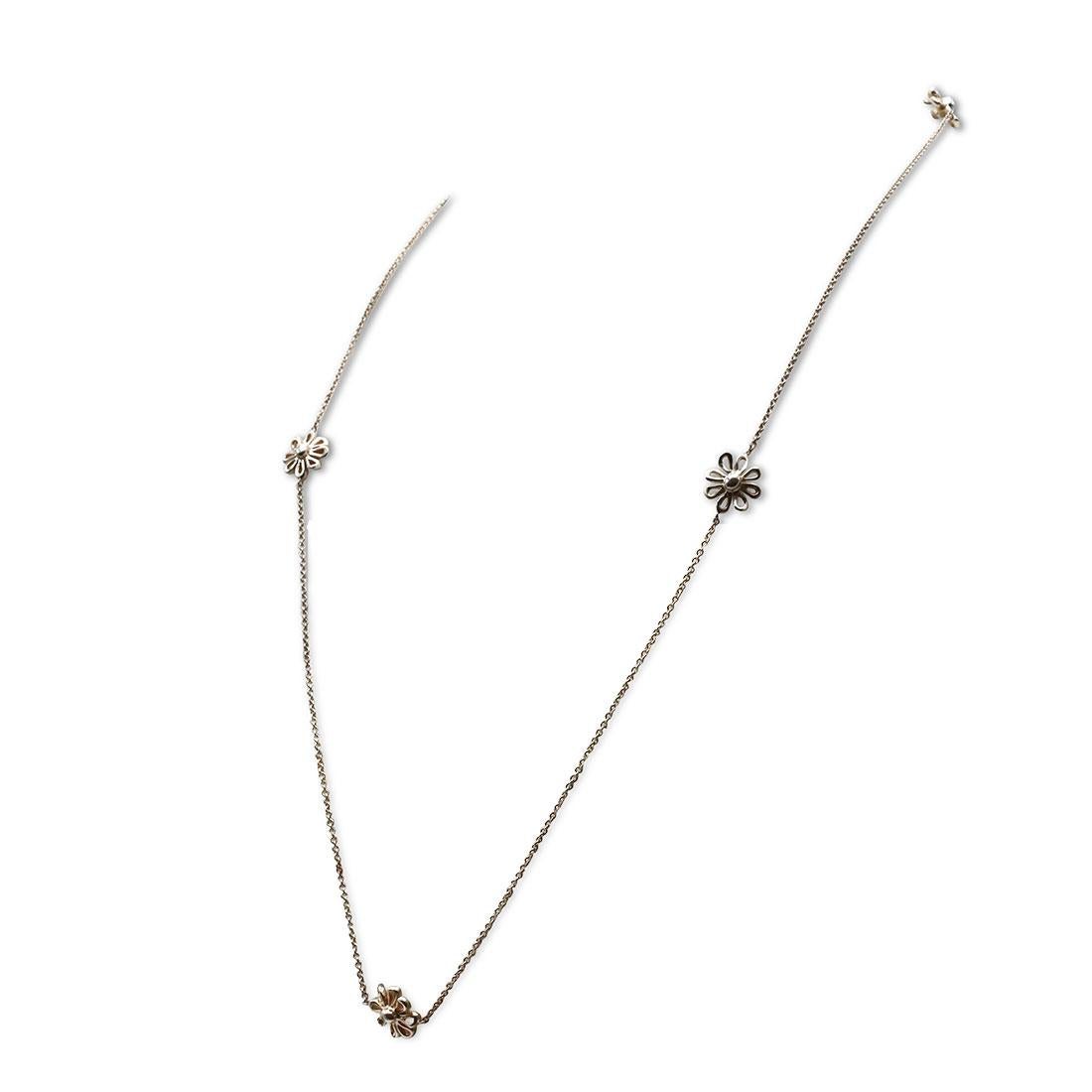 Paloma Picasso For Tiffany And Co Silver Daisy Necklace For Sale At 1stdibs