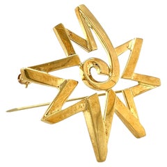 Paloma Picasso For Tiffany & Co. Star Geometric Brooch in 18k Gold