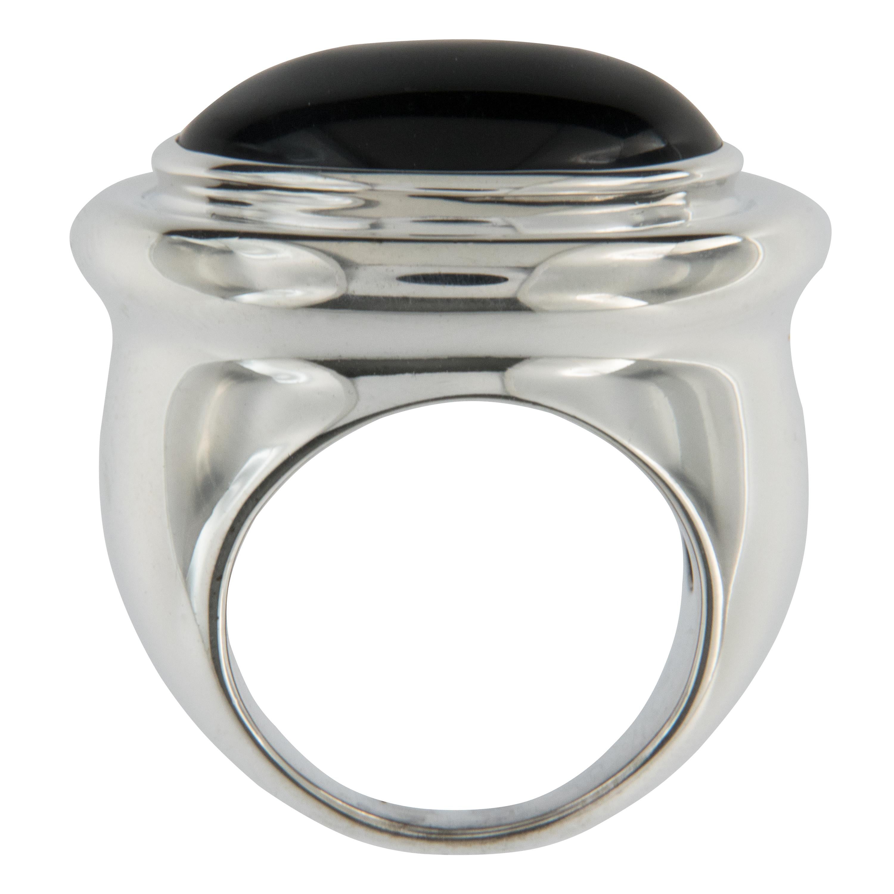 Sterling Silver Black Onyx Ring 