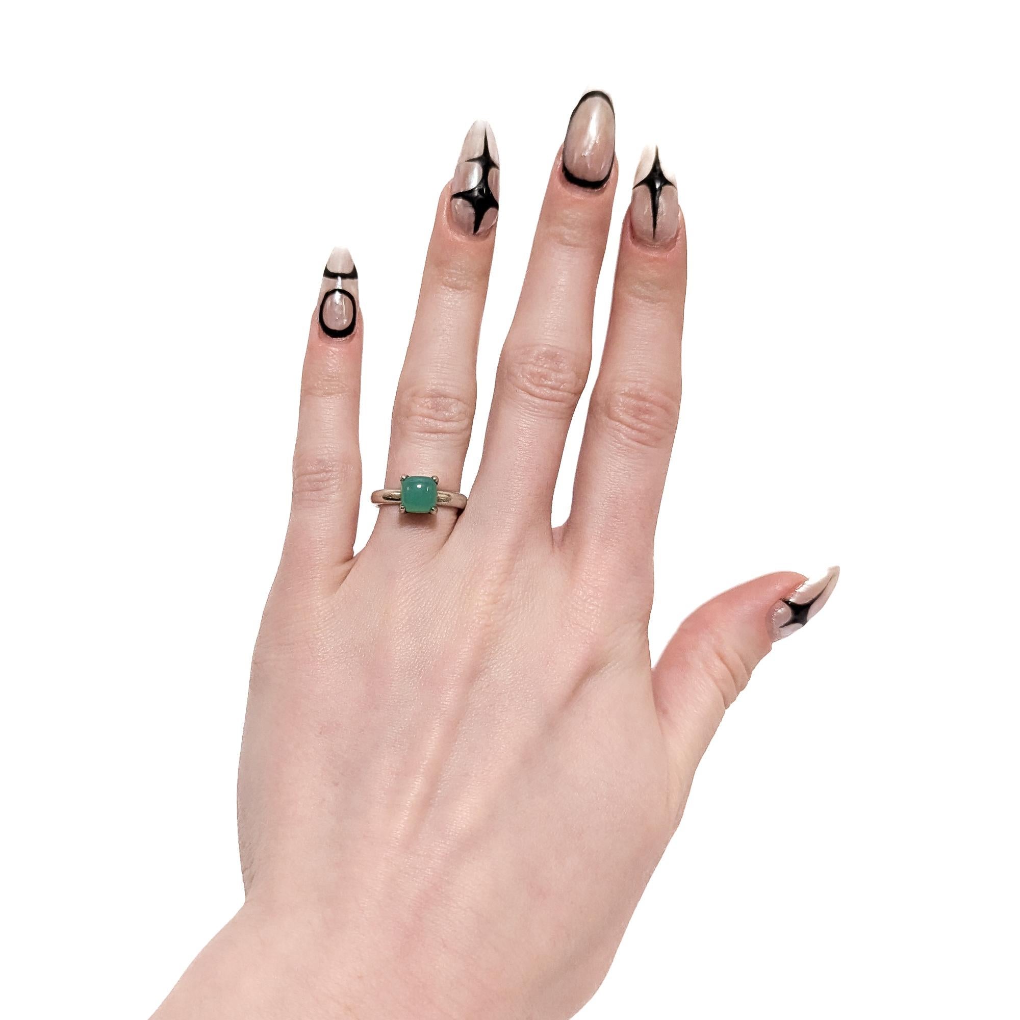 Moderno Paloma Picasso for Tiffany & Co. Anello in argento sterling e onice verde Sugar Stacks in vendita