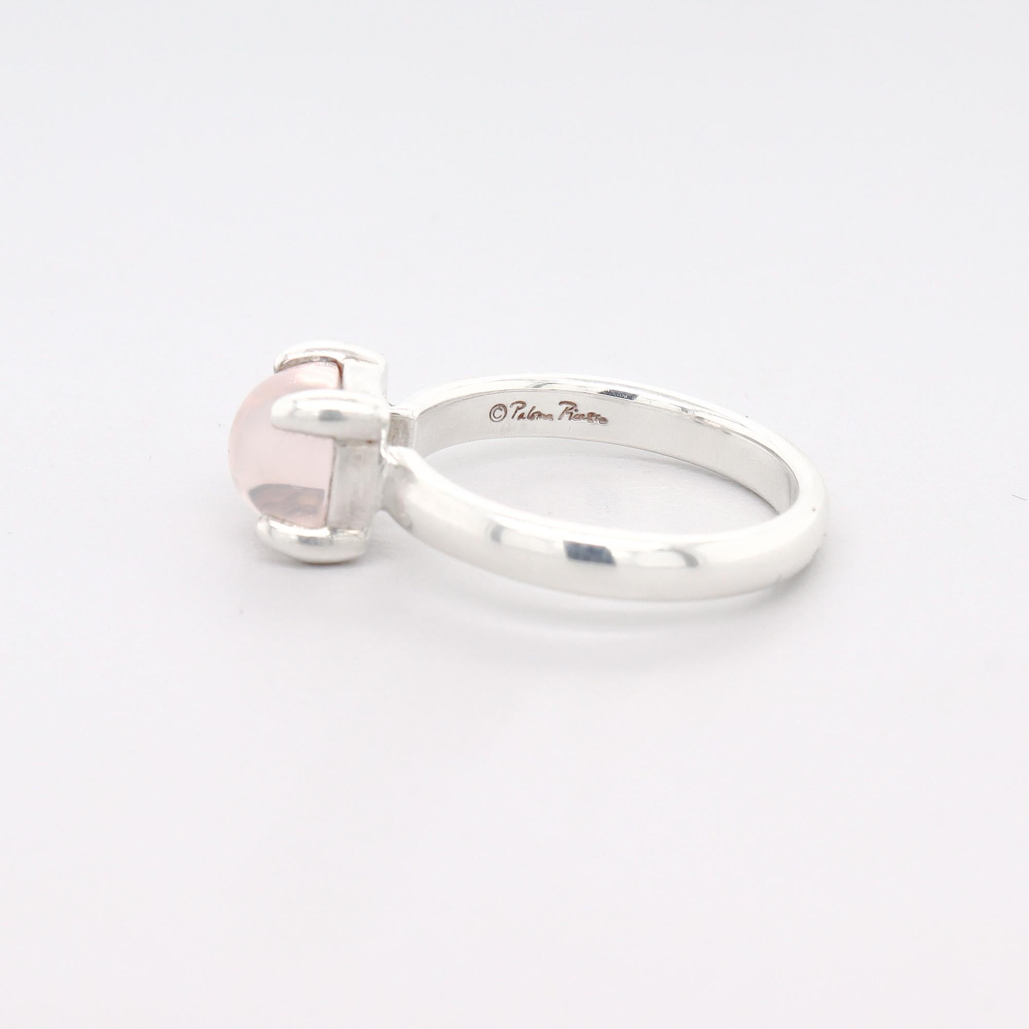 Paloma Picasso for Tiffany & Co. Anello in argento sterling e quarzo rosa Sugar Stacks in vendita 5