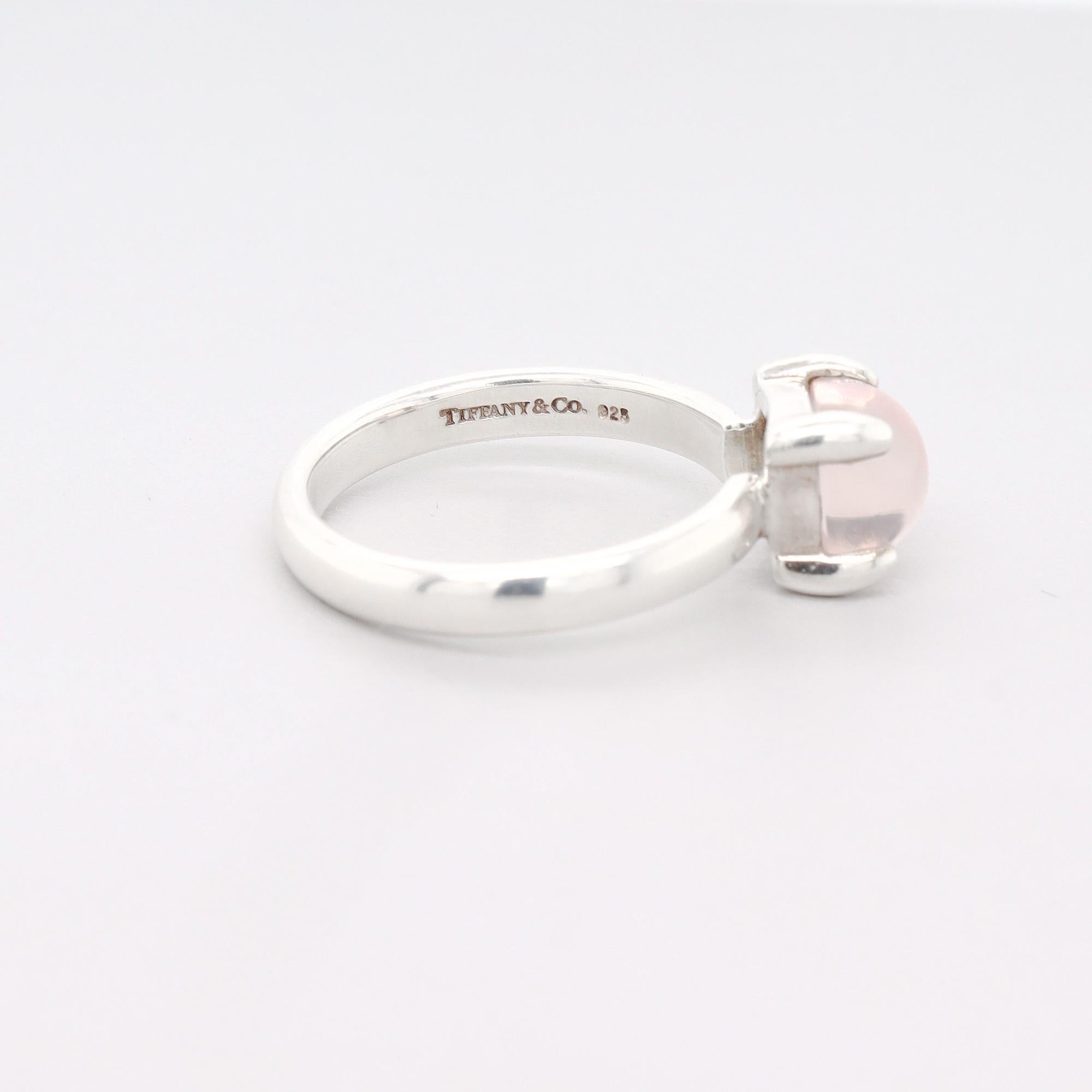 Paloma Picasso for Tiffany & Co. Anello in argento sterling e quarzo rosa Sugar Stacks in vendita 6