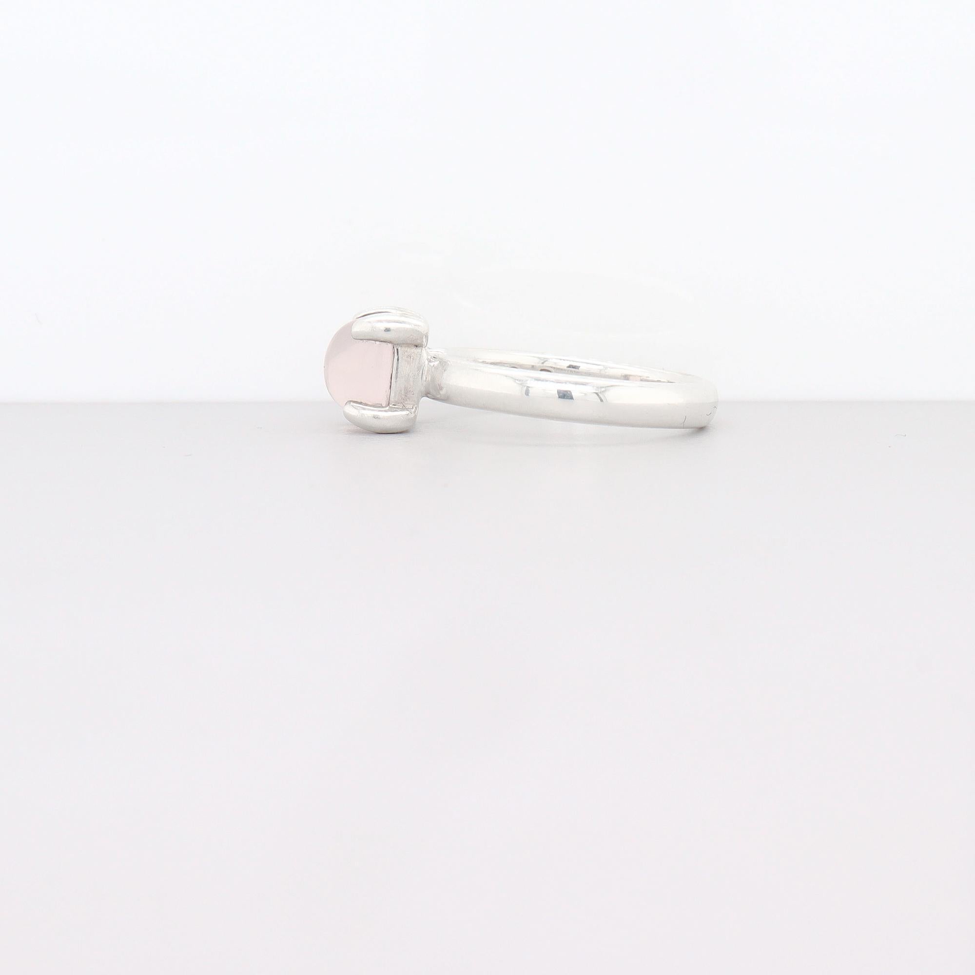 Donna Paloma Picasso for Tiffany & Co. Anello in argento sterling e quarzo rosa Sugar Stacks in vendita