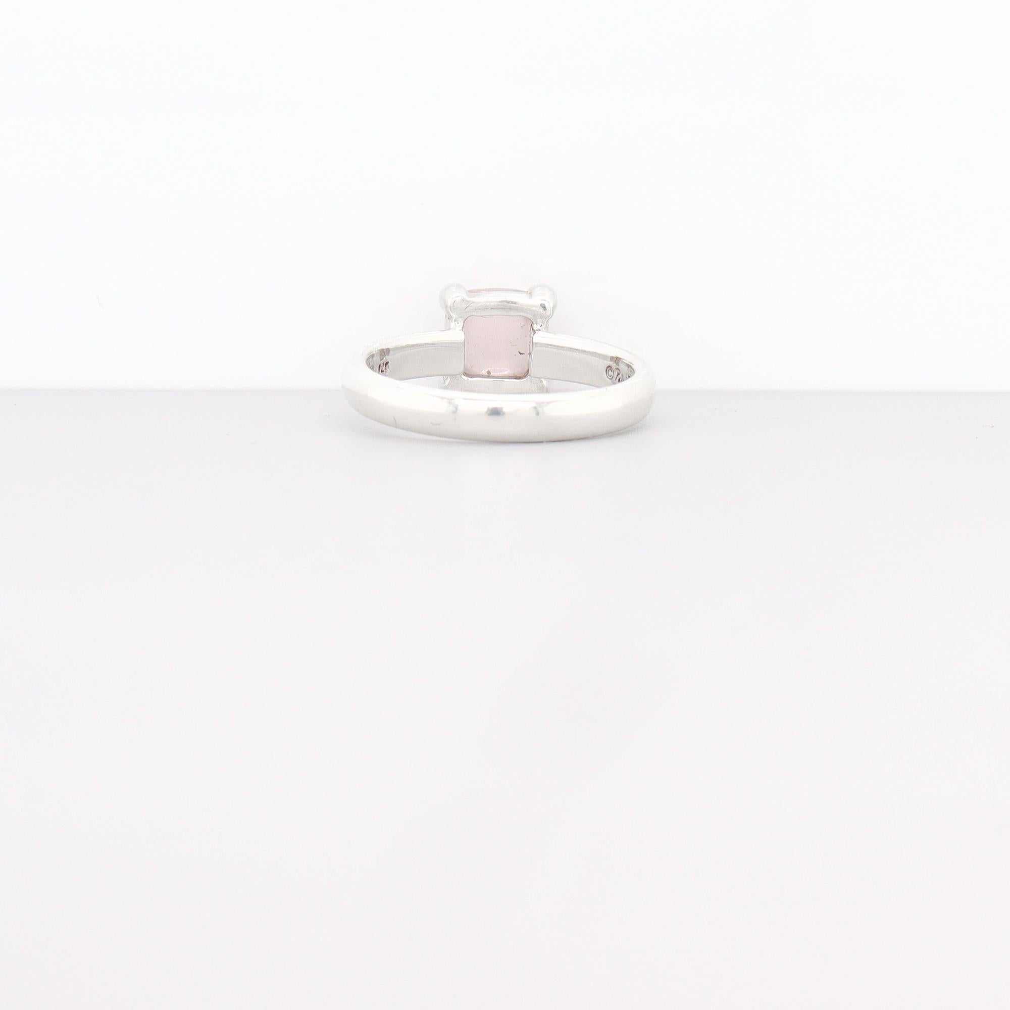 Paloma Picasso for Tiffany & Co. Anello in argento sterling e quarzo rosa Sugar Stacks in vendita 1