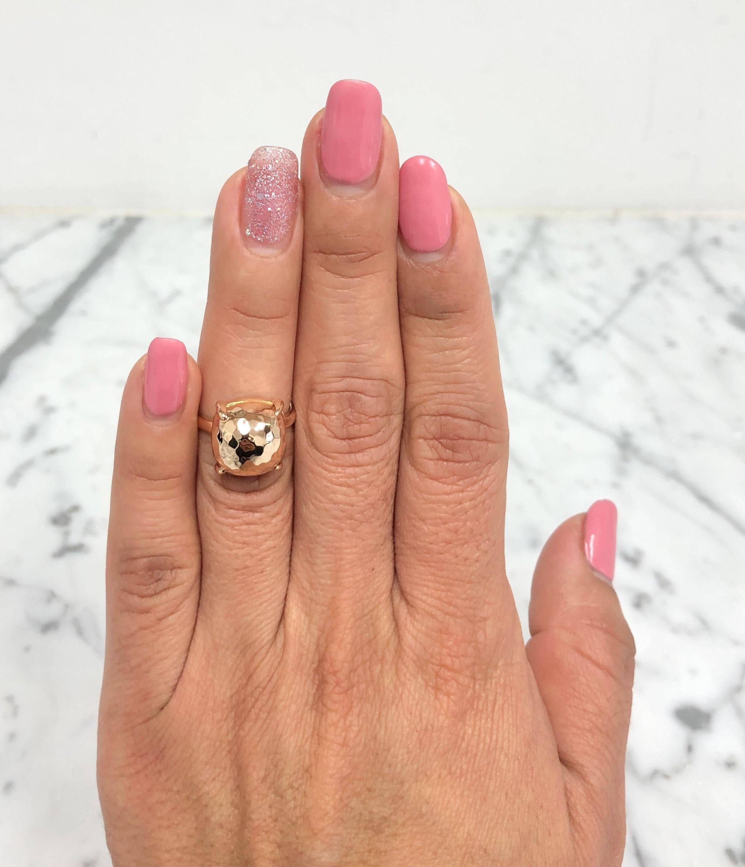 Modern Paloma Picasso for Tiffany & Co. Sugar Stacks Hammered Ring in 18K Rose Gold