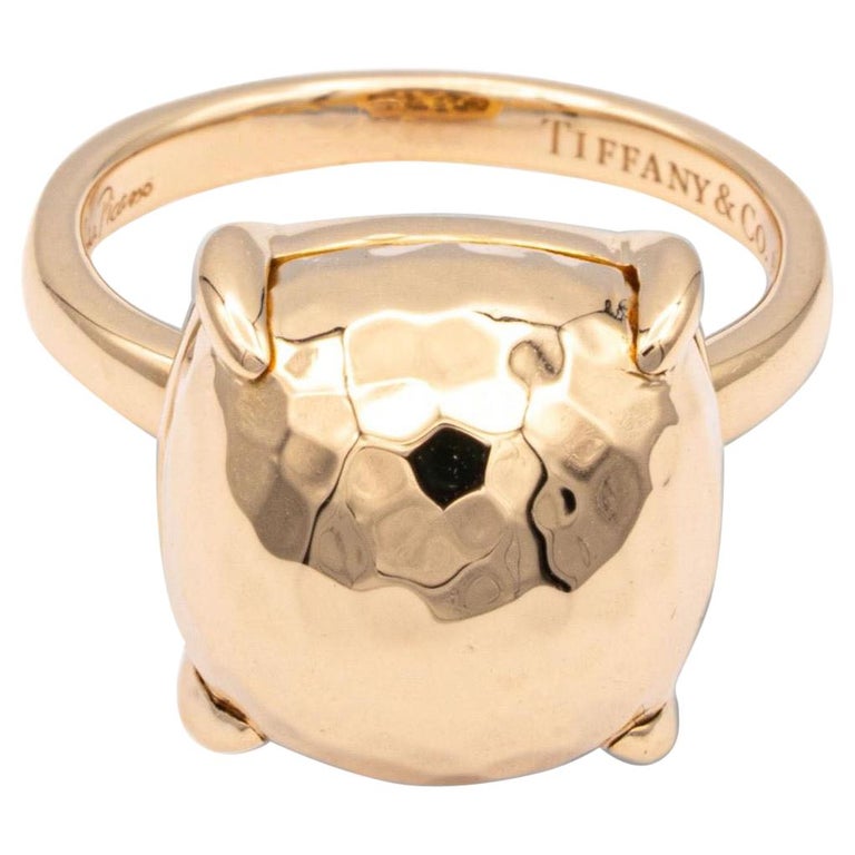 Paloma Picasso for Tiffany and Co. Sugar Stacks Hammered Ring in 18K Rose  Gold at 1stDibs | tiffany hammered ring, tiffany paloma picasso hammered  ring, paloma sugar stacks ring