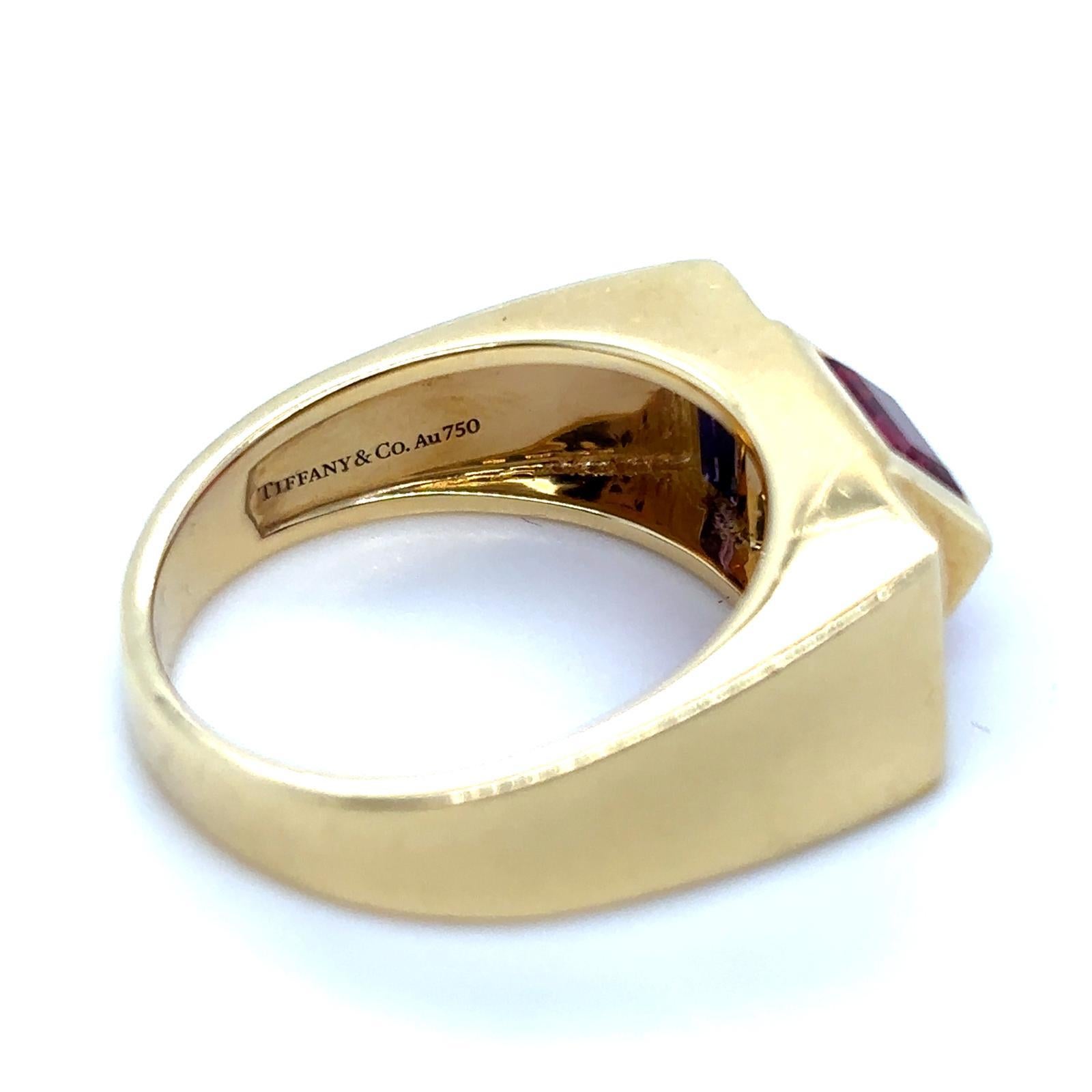 Women's Paloma Picasso for Tiffany & Co Tourmaline 18 Karat Yellow Gold Ring For Sale