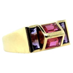 Bague Paloma Picasso pour Tiffany & Co en or jaune 18 carats et tourmaline