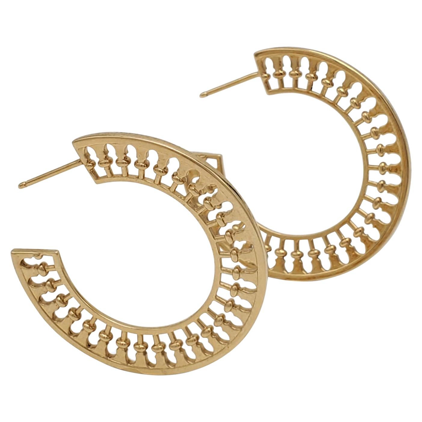 Paloma Picasso for Tiffany & Co. 'Venezia Stella' Gold Hoop Earrings