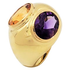 Paloma Picasso for Tiffany & Co. Yellow Gold Amethyst and Citrine Bombé Ring