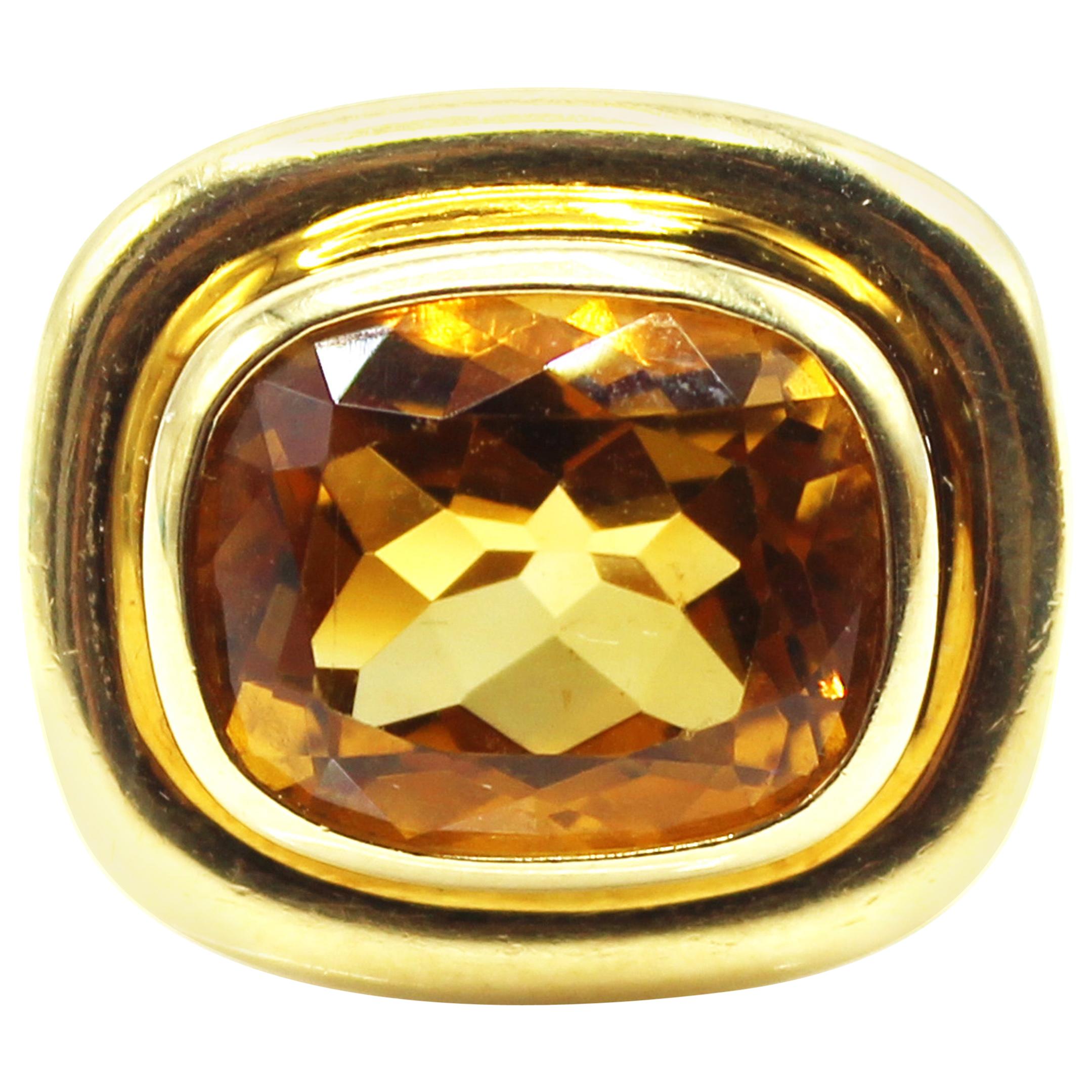 Paloma Picasso for Tiffany & Co. Yellow Gold Citrine Ring
