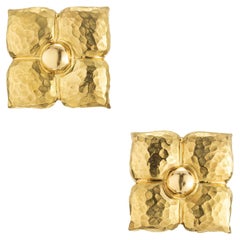 Paloma Picasso for Tiffany & Co. Orecchini a clip a fiore in oro giallo